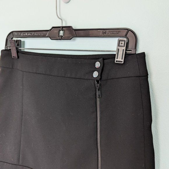 French Connection Black Side Zip Mini , sz 4 - Picture 2 of 4